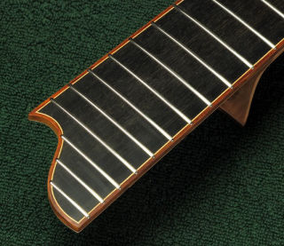 Bound Ebony Fretboard with Purfling and Extention