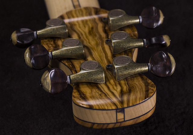 Antigue Gold Tuners with Sapwood capped Buttons