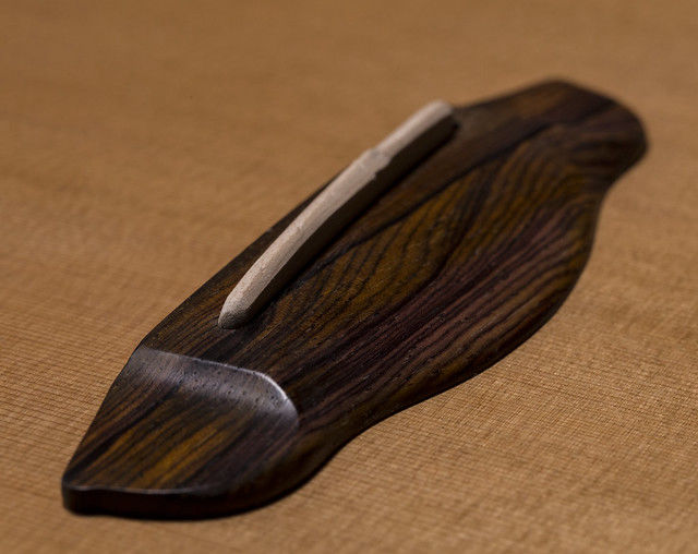Cocobolo Bridge with tilted saddle for intonation